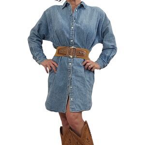 Denim Jean Mini Dress Universal Thread XS Long Sleeve